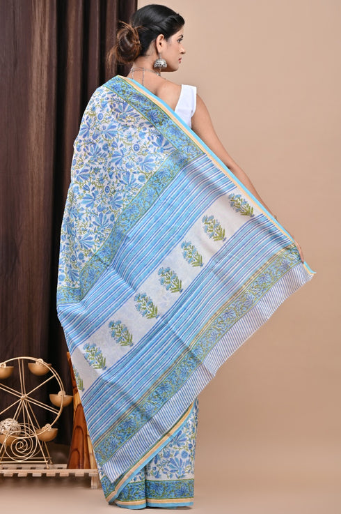Jaal Print Chanderi Silk Saree (CHSAR14)
